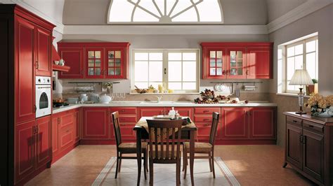 What better way to complete the ambiance than with the beauty and quality of italian kitchen cabinets. Dondi & Lube!!! | Classical kitchen, Red kitchen cabinets ...