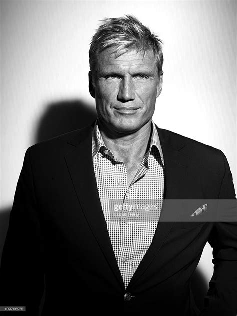 Actress Dolph Lundgren Poses At A Portrait Session For A Self