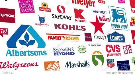 Retail Brands Logo Loop Stock Animation 7165330
