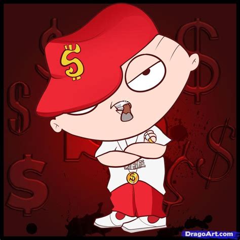 How To Draw Gangster Stewie Step By Step Characters Pop Culture