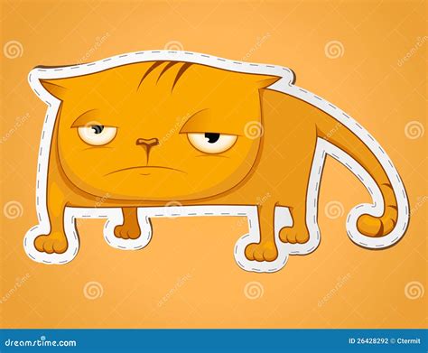 Sad Cat Sticker Stock Photography Image 26428292