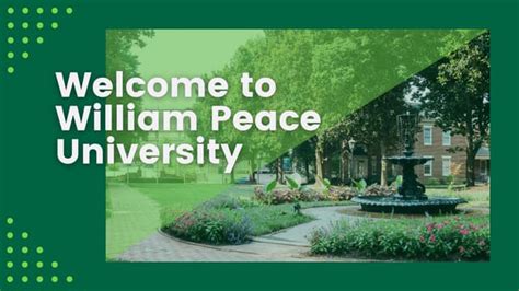 William Peace University General Admissions Presentation Ppt