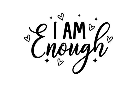 i am enough graphic by raw · creative fabrica