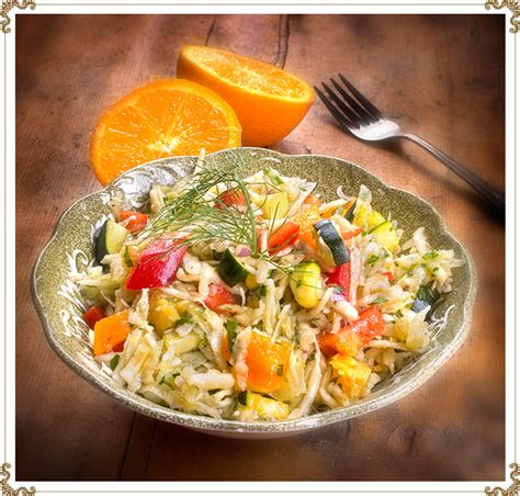 Salade de fenouil céleri-rave et orange sans gluten sans caséine et