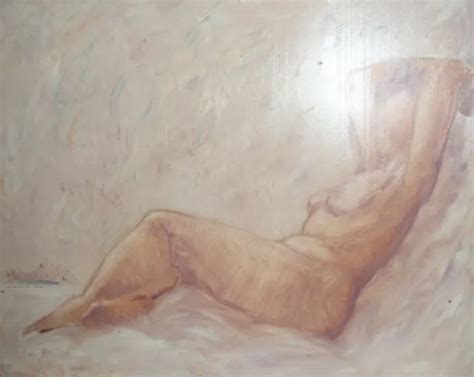VINTAGE EUROPEAN OIL Painting Nude Woman Portrait 441 00 PicClick