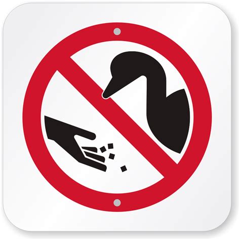 Do not feed the animals sign zoo. Do Not Feed Ducks Symbol Sign | Premium Quality | Best ...