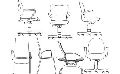 Simple Back Rest Chair Elevation Block Cad Drawing Details Dwg File