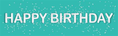 Happy Birthday Typography Paper Art Style Banner With Confetti 1259225