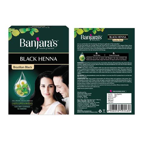 Buy Banjaras Black Henna Brazilian Black Sachet 9 Gm Online At Best