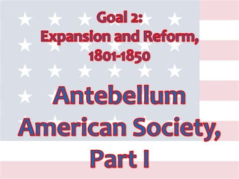 Transformation Of American Society From 1815