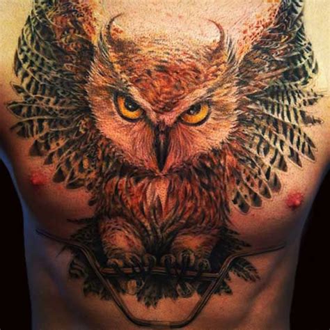 These Designs Can Be Large Or Small In Size Owl Tattoo Chest Full