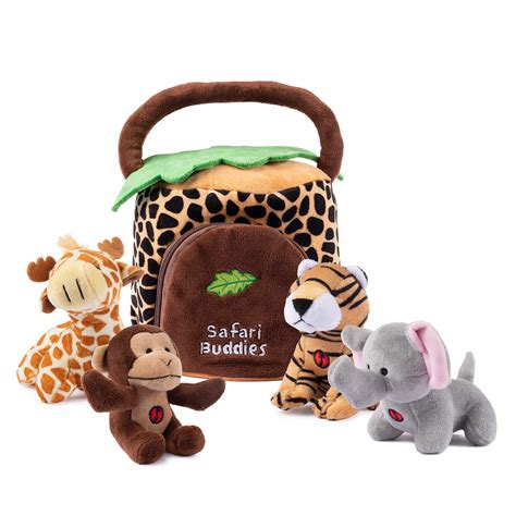 Buy Talking Plush Jungle Animals Set 4 Soft Safari Toys Elephant