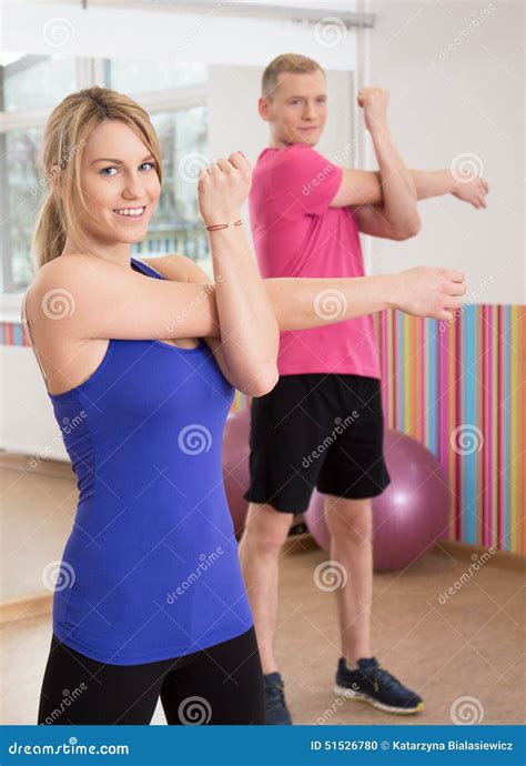 Couple In Fitness Club Stock Photo Image Of Sportswear 51526780