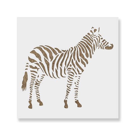 Zebra Stencil Template Reusable Stencil Of A Zebra