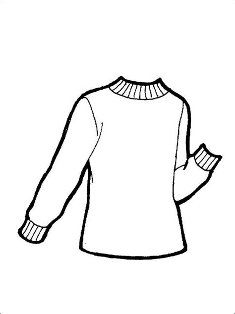 Pullover kleurplaat Gratis kleurplaten Kleding Kleurplaten
