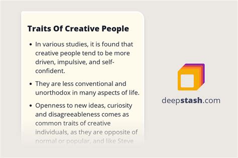 Traits Of Creative People Deepstash