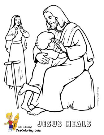 1) if you have javascript enabled you can click the print link in the top half of the page and it will automatically print the coloring page only and ignore the advertising and navigation at the top of the page. Glorious Jesus Coloring | Bible Coloring | Free Printable ...