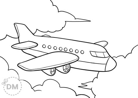 Airplane Coloring Page Free Coloring Pages For Kids Diy