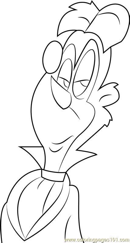 Mr Flaxseed Coloring Page for Kids - Free Animaniacs Printable Coloring