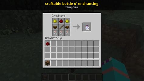 Craftable Bottle O Enchanting Minecraft Java Edition Mods