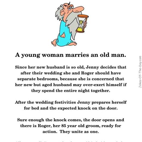 A Young Blonde And An Old Man Get Married Funny Jokes