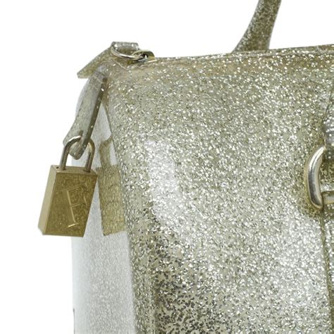 Furla Gold Glitter Rubber Candy Satchel Bag Furla The Luxury Closet