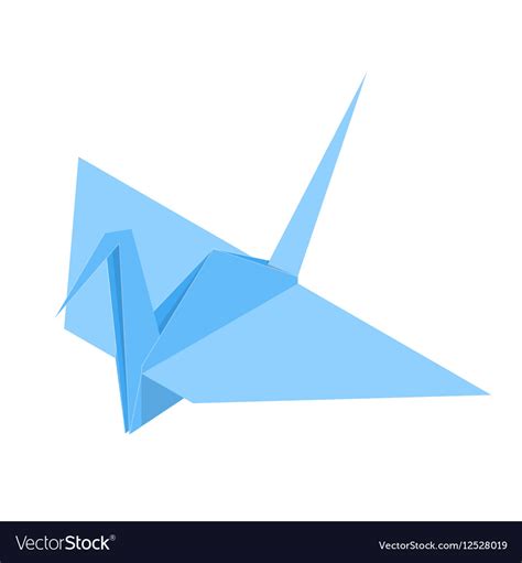 Origami Paper Crane Royalty Free Vector Image Vectorstock