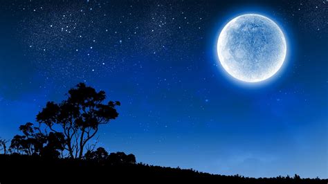 Full Moon Luna Night Sky Aesthetic
