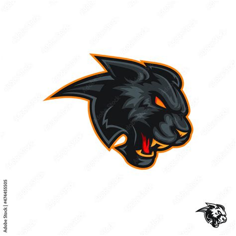Black Panther Vector Logo Mascot Stock Vector Adobe Stock