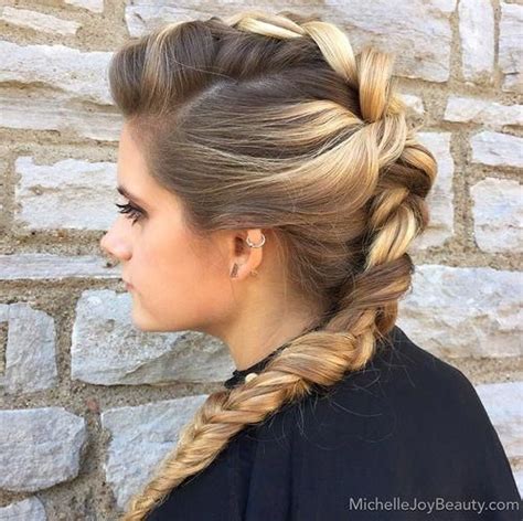 french braid mohawk hairstyle for long hair bestbraidshairstyles french braid mohawk braided