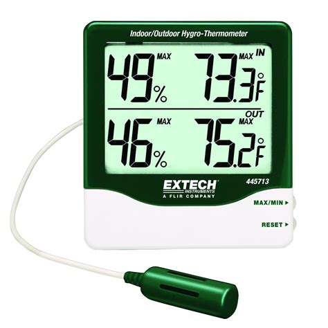 Extech 445713 Big Digit Indoor Outdoor Hygro Thermometer