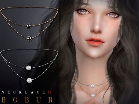 The Sims Resource Necklace 12 By Bobur • Sims 4 Downloads