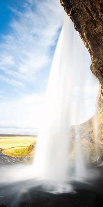 Seljalandsfoss Waterfall Iceland Wallpaper In 360x720 Resolution