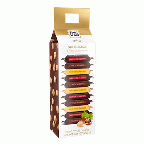Ritter sport mini bunter mix 84er 1,4 кг. Ritter Sport Mini Nut Tower 200g
