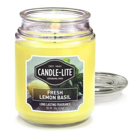 Candle Lite Fresh Lemon Basil Jar Candle 18 Oz Kroger