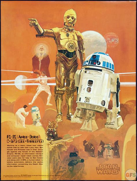 1977 Star Wars Coca Cola Burger Chef Poster R2 D2 C 3po Star Wars