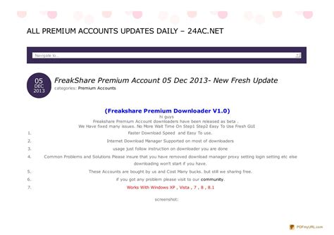 Premium accounts, premium account, Full Premium Accounts ...