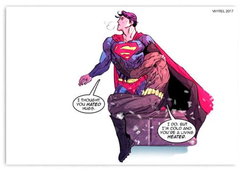 Superman And Batman Warm Hug Art Print Poster Super Hero Digital Etsy