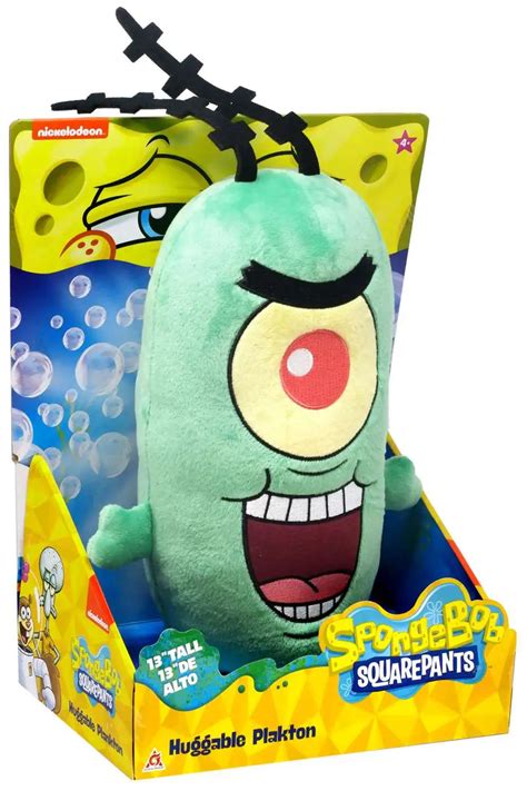 Nickelodeon Spongebob Squarepants Huggable Plankton 13 Plush Alpha