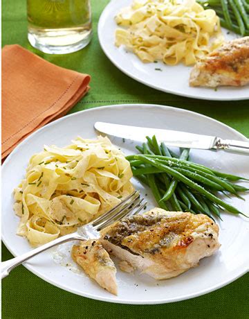 An easy oven recipe for tandoori chicken! Truffled Chicken Breasts with Pappardelle in a Creamy ...