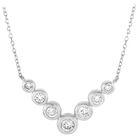 lb exclusive 14 karat rose gold 0 50 carat diamond pendant necklace for sale at 1stdibs