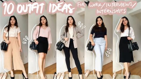 10 outfit ideas for work interviews internships youtube
