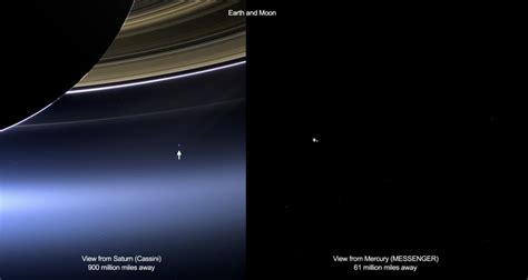 Earth Seen From Space By Nasas Cassini And Messenger