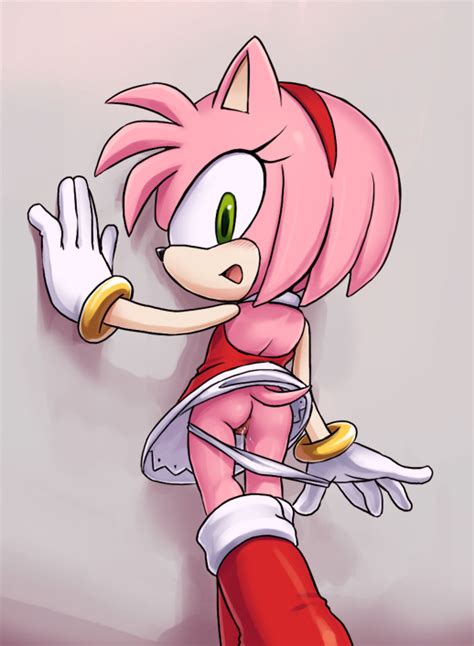 Rule 34 Amy Rose Ass Back View Beige Skin Color Female Female Only