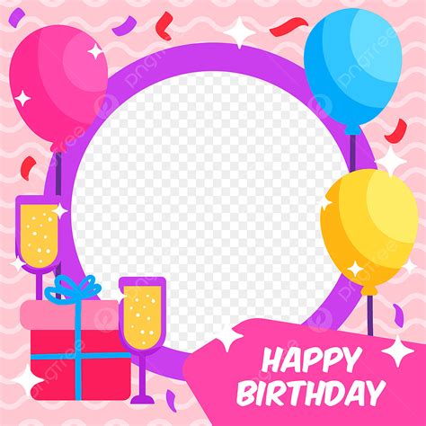 Gambar Selamat Ulang Tahun Bingkai Facebook Balon Dan Kotak Hadiah