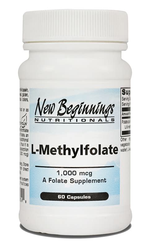 L Methylfolate 1 Mg 60 Caps Vitamins New Beginnings Nutritionals