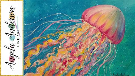 Jellyfish Acrylic Painting Tutorial Ocean Sea Life Live
