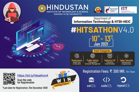 Hitsathon V4 0 Hindustan Institute Of Technology And Science Hackathon Chennai