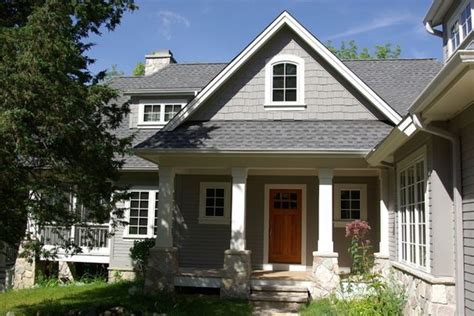View interior and exterior paint colors and color palettes. Dovetail body Repose gray trim Both sherwin Williams ...