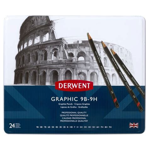 Derwent Graphic 24 Pencil Tin Jarrold Norwich